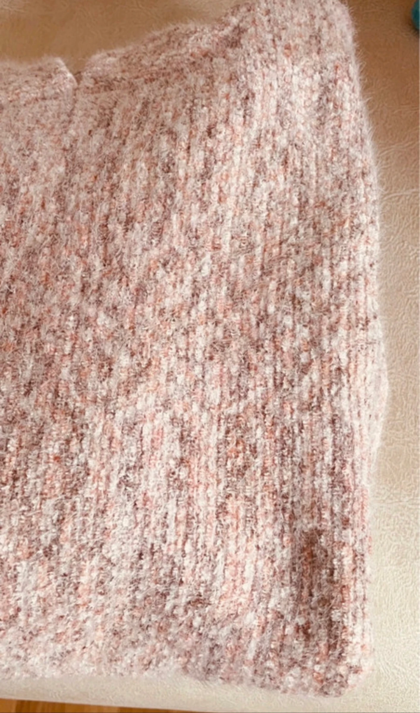 Roze gebreide hoodie – photo 4